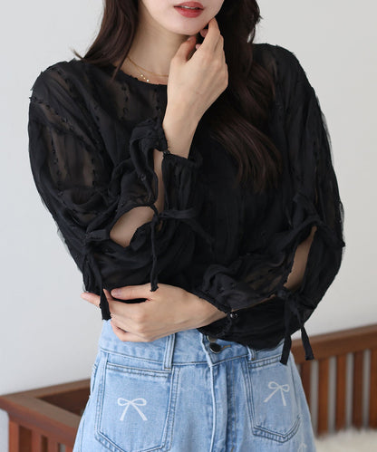 Tulle Lace Sheer Blouse