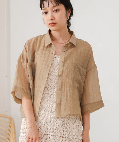 Sheer Short Shirt Blouse