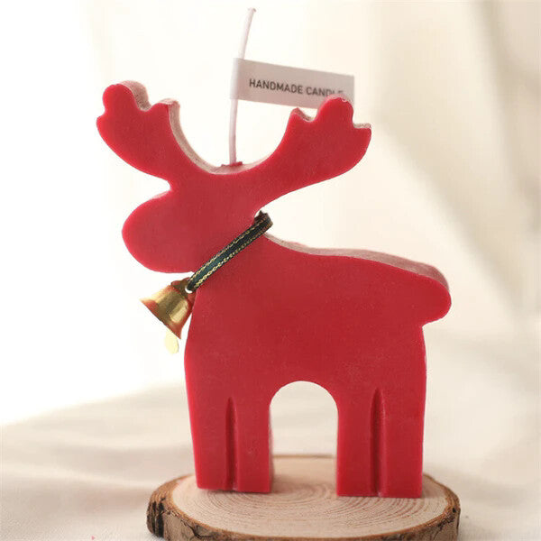 Christmas Deer Figurine Candle Set