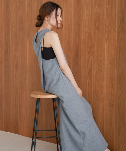 Back Cross Amesuri Long Dress