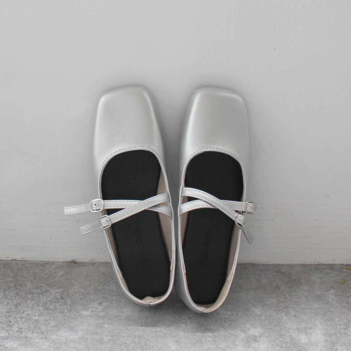 Square Toe Double Strap Shoes