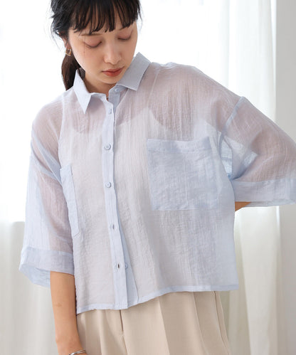 Sheer Short Shirt Blouse