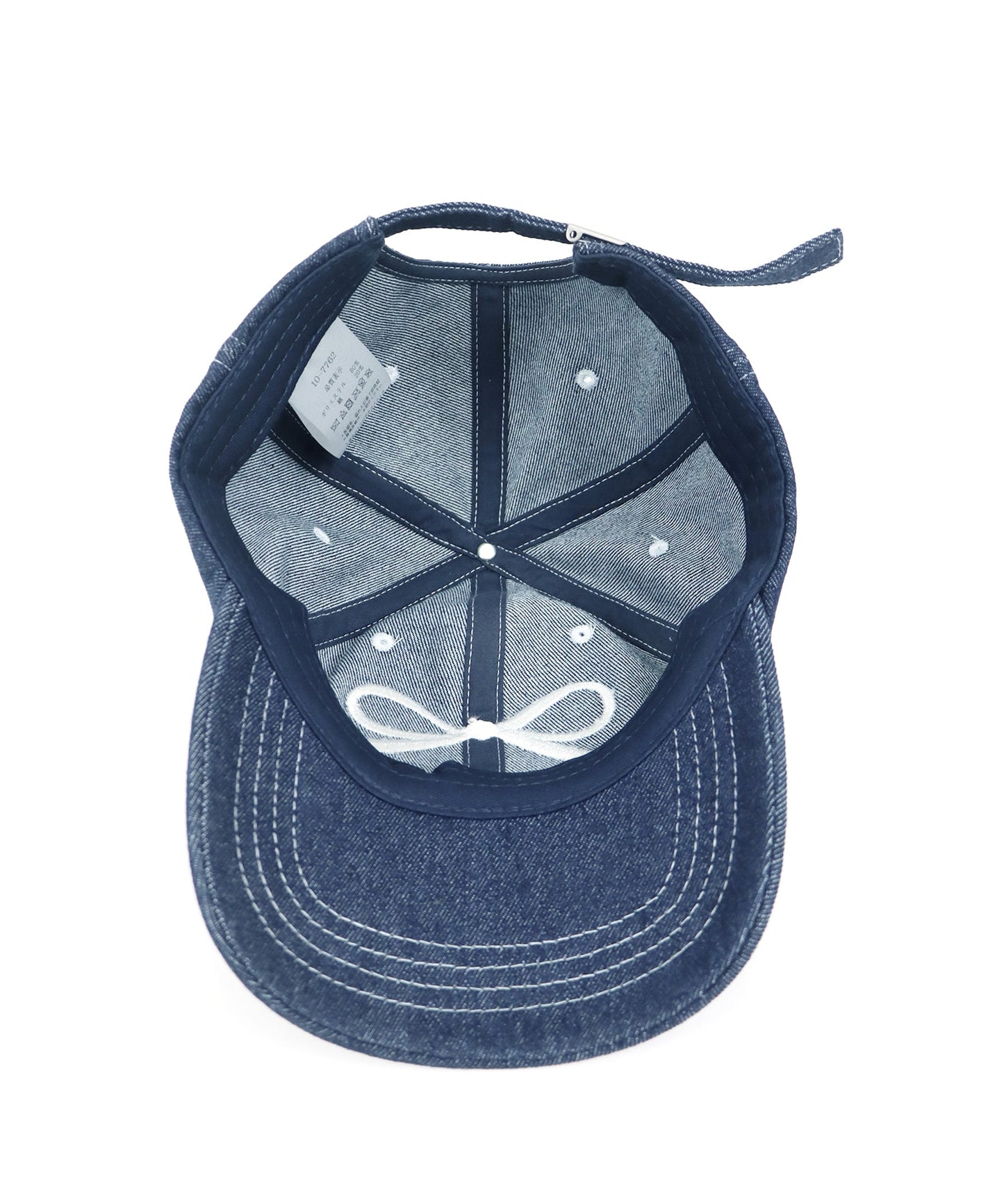 Ribbon Embroidered Denim Cap