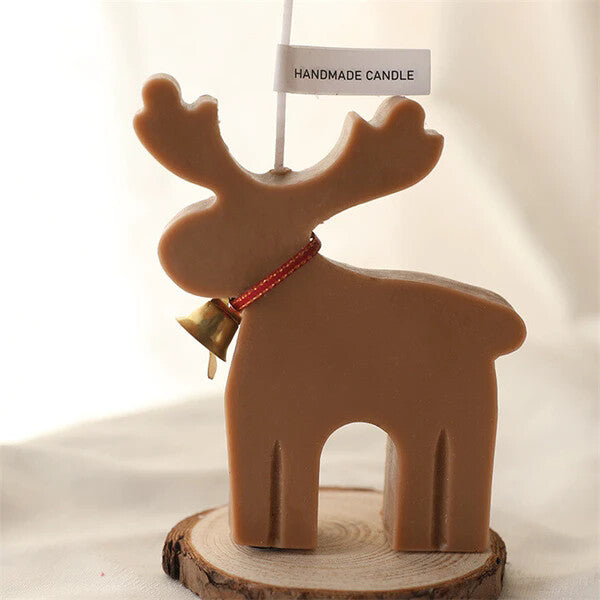 Christmas Deer Figurine Candle Set