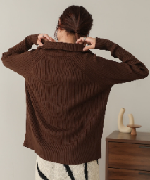 W Zip Rib Cardigan