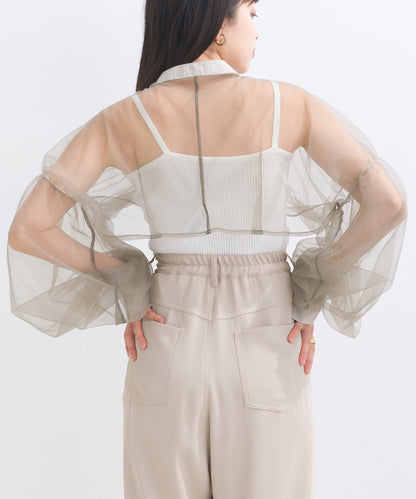 Tulle Lace Sheer Short Bolero 