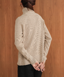 W Zip Rib Cardigan