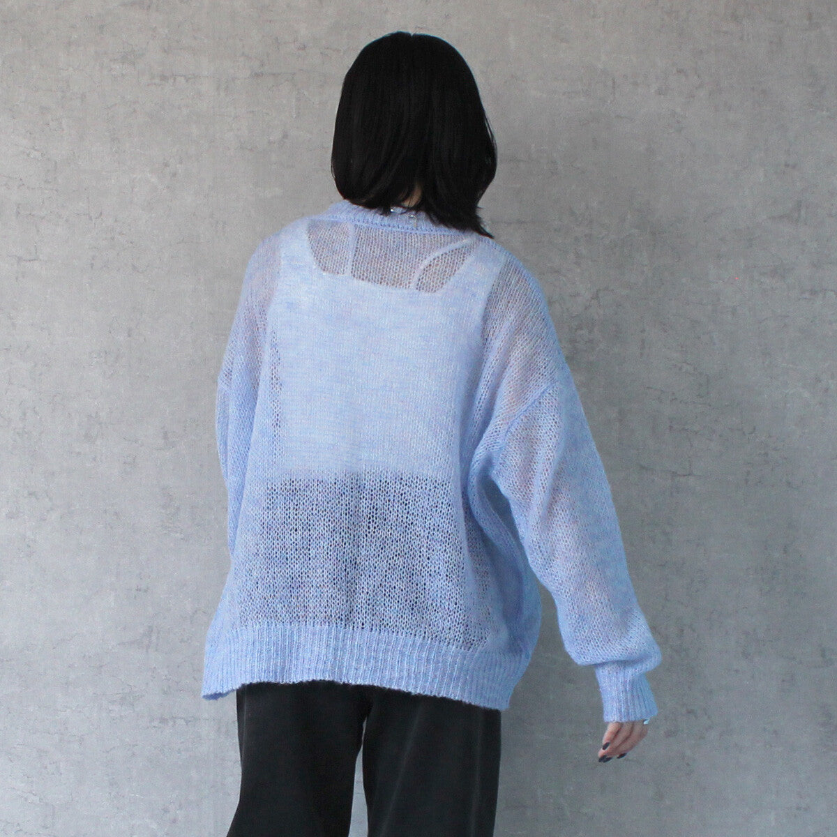 Gradient Mesh Knit Pullover