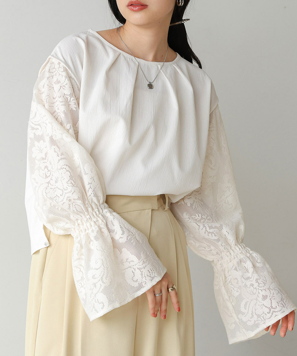 CANDY SLEEVE LACE BLOUSE