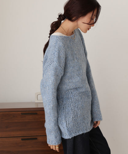 Melange Knit Top