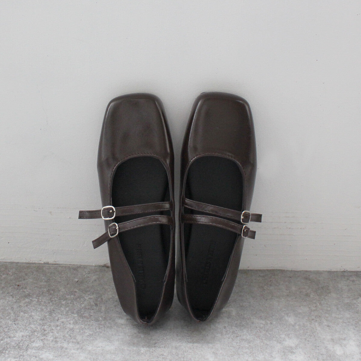 Square Toe Double Strap Shoes