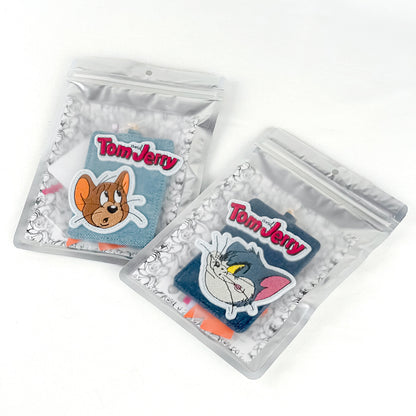 TOM and JERRY×Flapper Denim Applique Card Holder