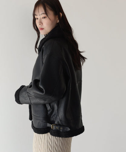 Faux Leather Flight Jacket