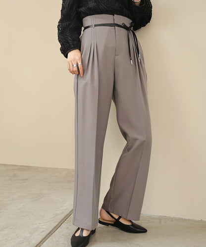 HIGH WAISTED SLACKS WITH BELT