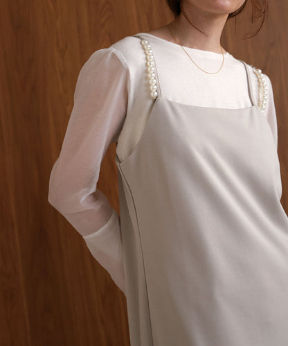 SHOULDER PEARL CAMI ONEPIECE