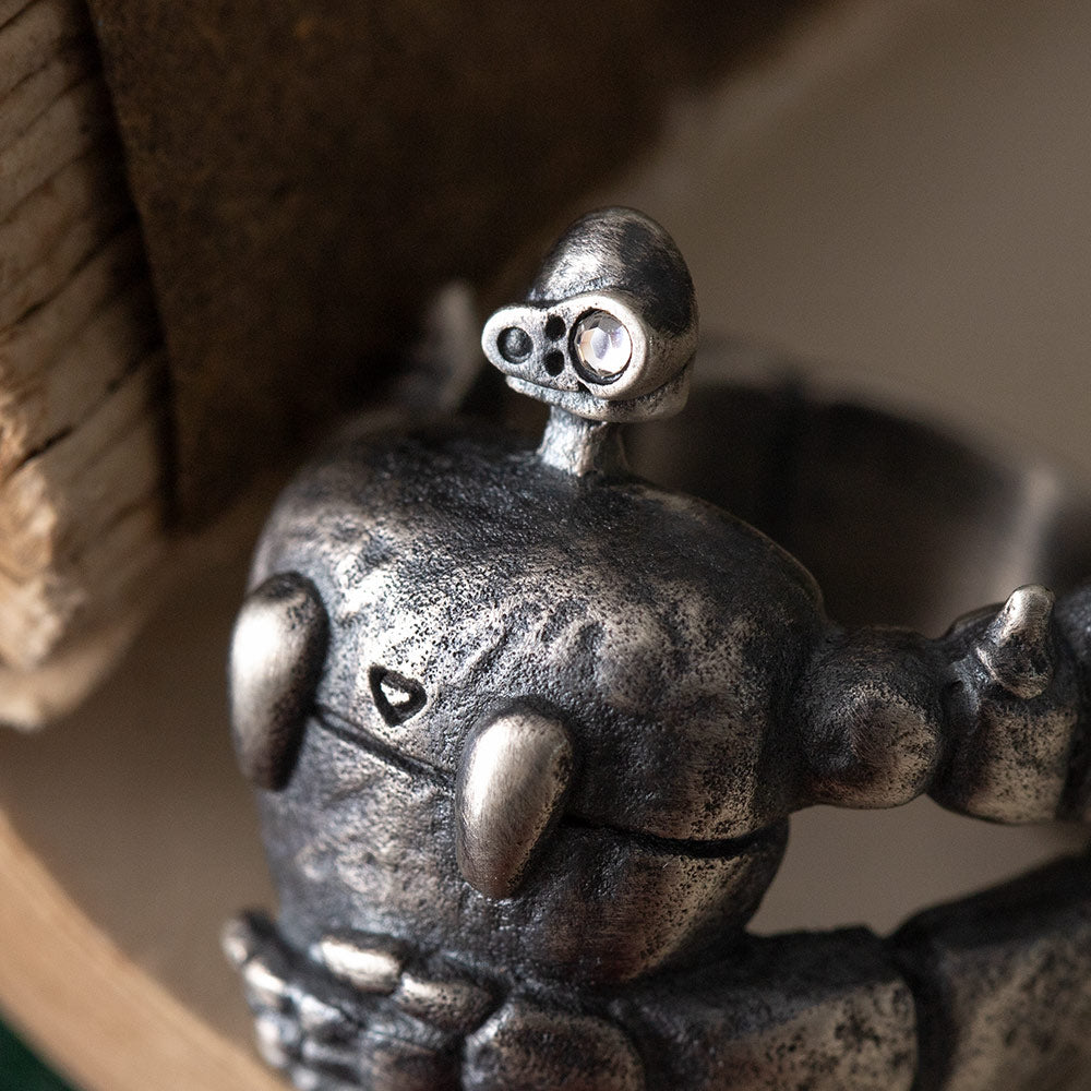  Castle in the Sky Silver Robot Soldier Ring 