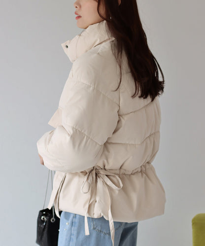 Side Ribbon Padded Down Jacket