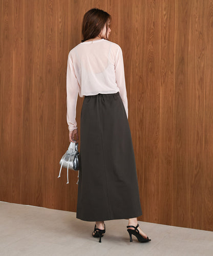 LONG PLEATED SKIRT