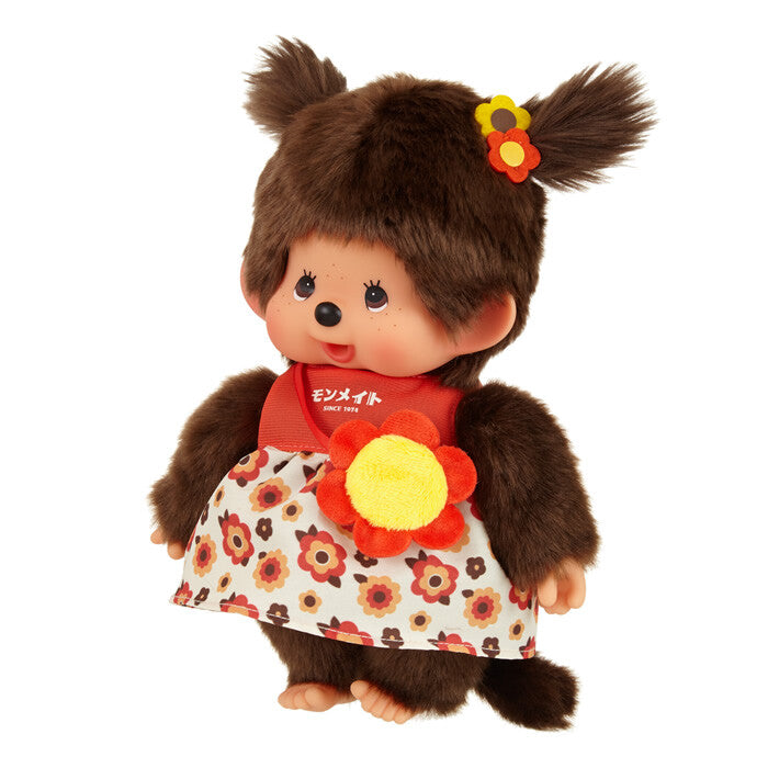 Monchhichi 花卉圖案monmate系列毛公仔