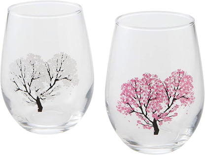 Sakura glass gift box set 
