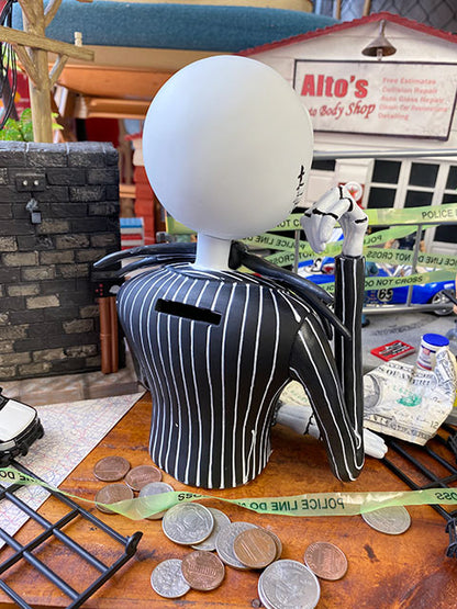 Jack Skellington style money poppy bauble