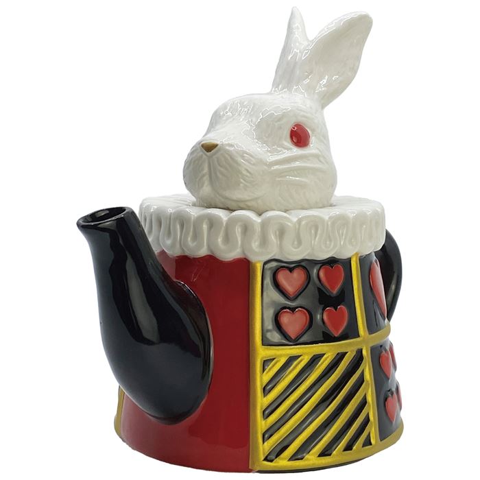 White Rabbit Queen of Hearts Shaped Tea Set