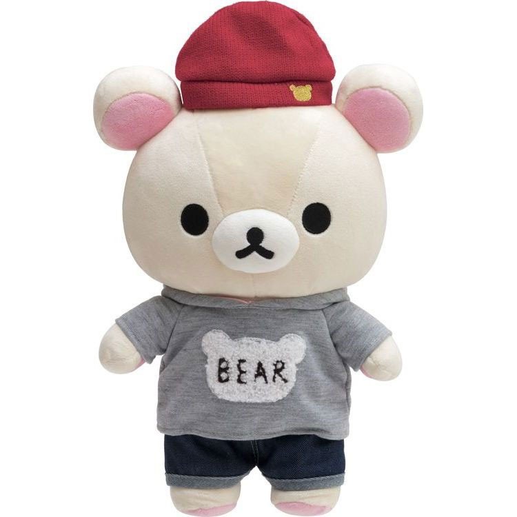 Korilakkuma Size M Plush Figure (with Penguin Figure from the same series)