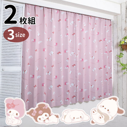  Sanrio Characters Level 2 Blackout and Heat Insulation Curtain + Window Screen 4-Piece Set 