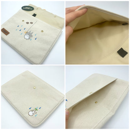 Totoro Umbrella Embroidered iPad Bag