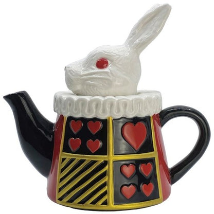 White Rabbit Queen of Hearts Shaped Tea Set