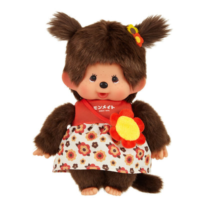 Monchhichi 花卉圖案monmate系列毛公仔