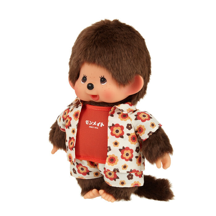 Monchhichi 花卉圖案monmate系列毛公仔