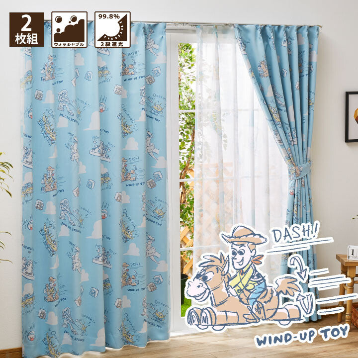Toy Story Level 2 Blackout Insulation Curtain + Window Screen 4 Piece Set