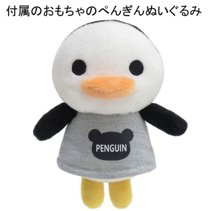 Korilakkuma Size M Plush Figure (with Penguin Figure from the same series)