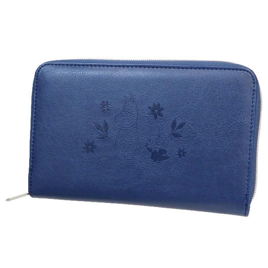 Moomin Leather Long Wallet Blue