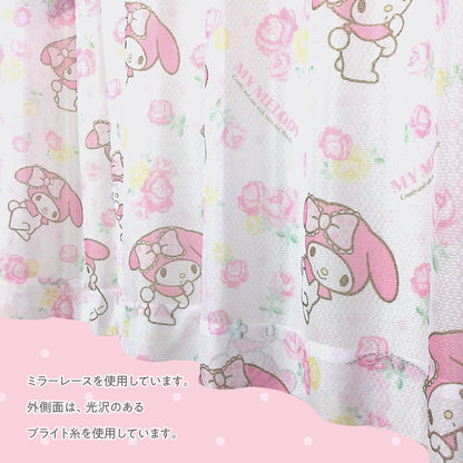 My Melody Rose Ribbon Dot Three Stage Blackout Window Screen + Curtain 4 Piece Set