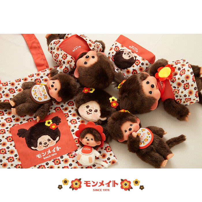 Monchhichi 花卉圖案monmate系列毛公仔