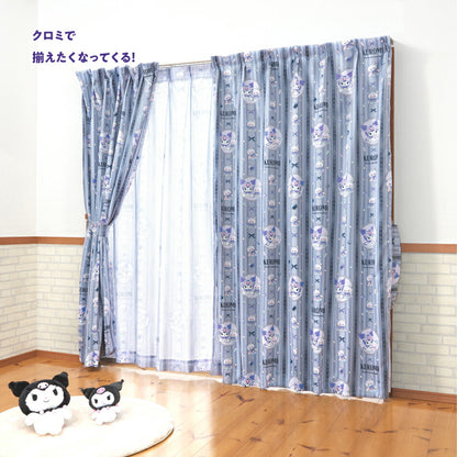 SANRIO Kuromi x Pastel Bear Level 3 Blackout Screen + Curtain 4-Piece Set