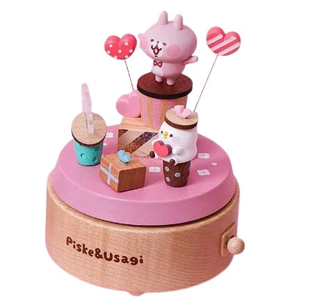 Kanahera's Little Animals P and Pink Bunny Music Box [In stock]
