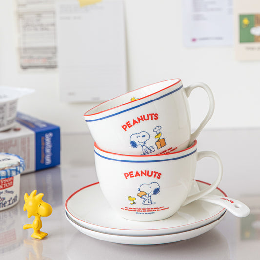  Snoopy Vintage Cup and Saucer Pack of Two 