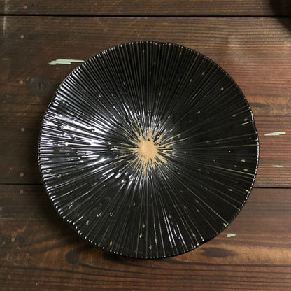 Deep Plate Black 22cm Made in Japan