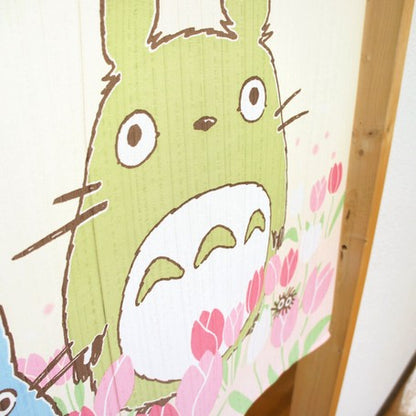 Totoro Goodwill "Four Seasons Plant Tulip" Door Curtain Made in Japan