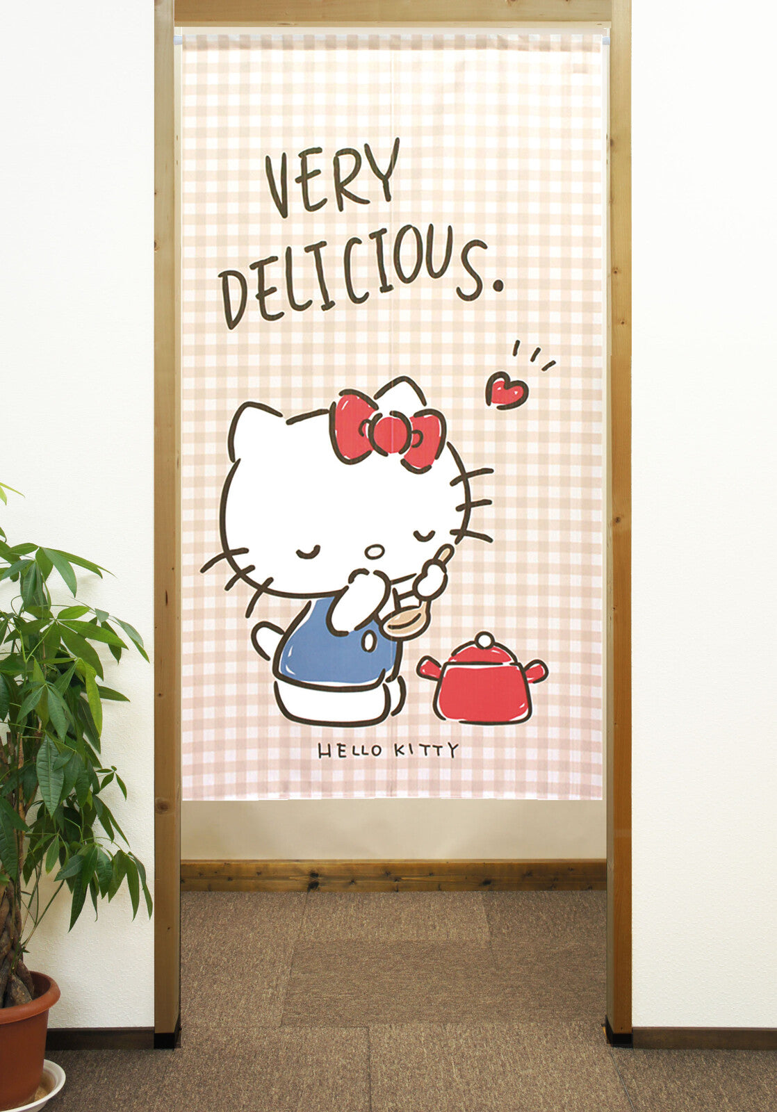 Sanrio - Hello Kitty 蘋果派 門簾 日本製 - Morisawa.Mall