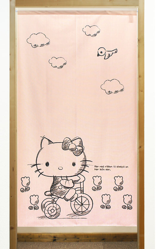 SANRIO - Hello Kitty Rough Touch 門簾 日本製 - Morisawa.Mall