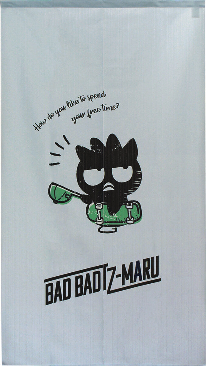 Sanrio - Badtz-Maru Skateboard 門簾 日本製 - Morisawa.Mall