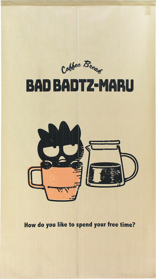 SANRIO - Badtz-Maru Coffee Time 門簾 日本製 - Morisawa.Mall