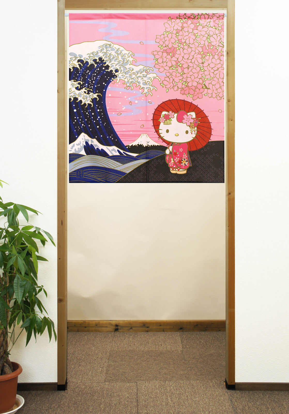 Sanrio - Hello Kitty 日本風景 門簾 日本製 - Morisawa.Mall