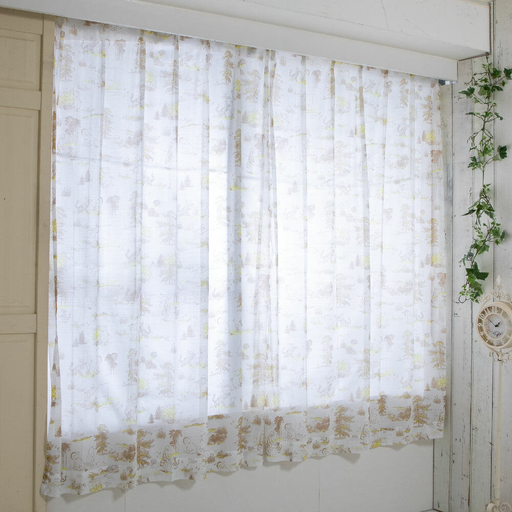  Winnie the Pooh Level 2 Blackout Insulation Lace Window Sheer Curtains Set of 4 