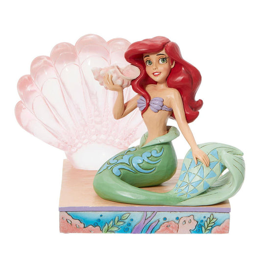 Disney Traditions Ariel透明貝殼擺設