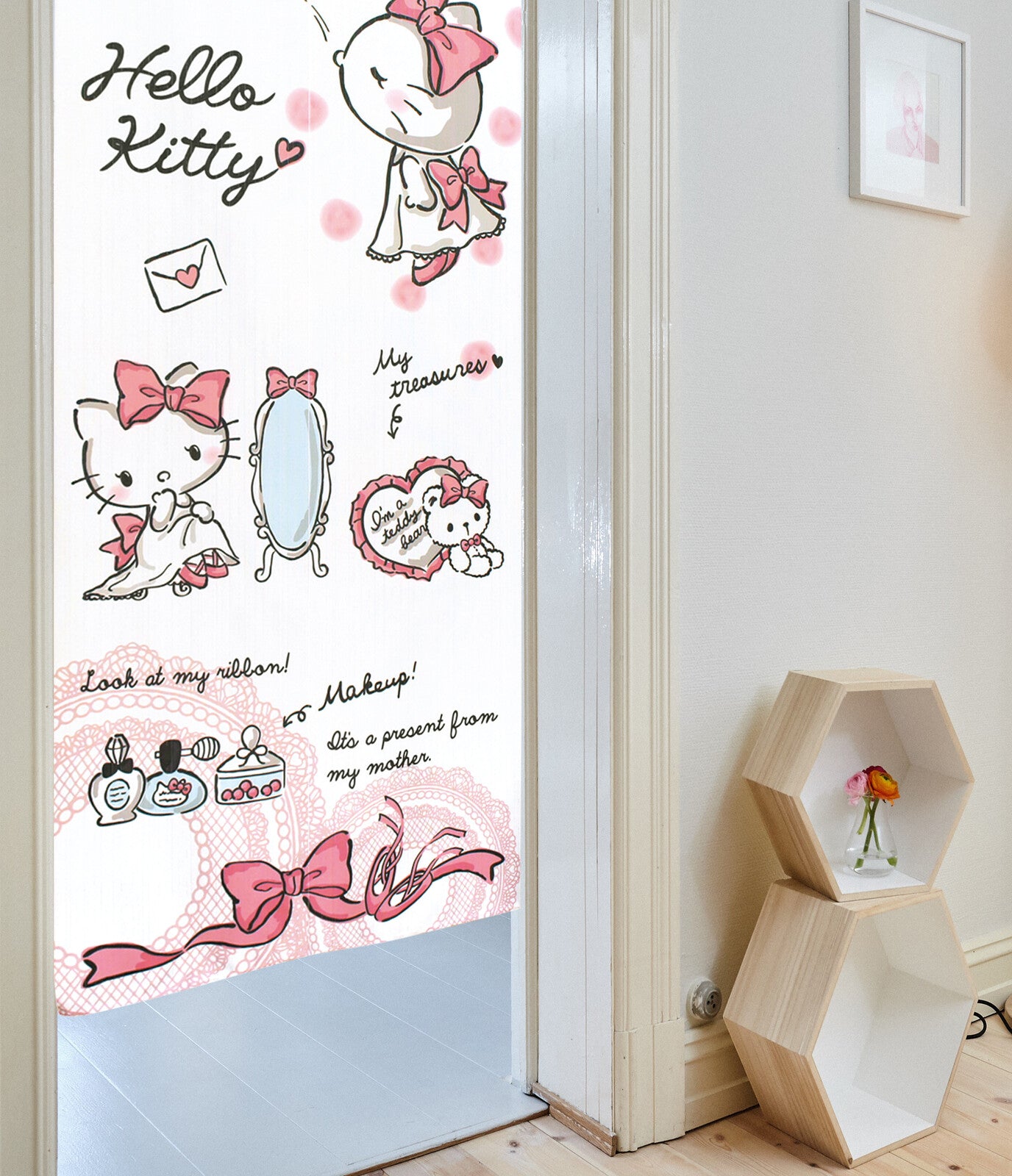 Sanrio - Hello Kitty_Little Lady 門簾 日本製 - Morisawa.Mall